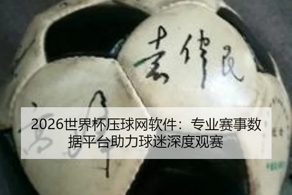 2026世界杯压球网软件：专业赛事数据平台助力球迷深度观赛